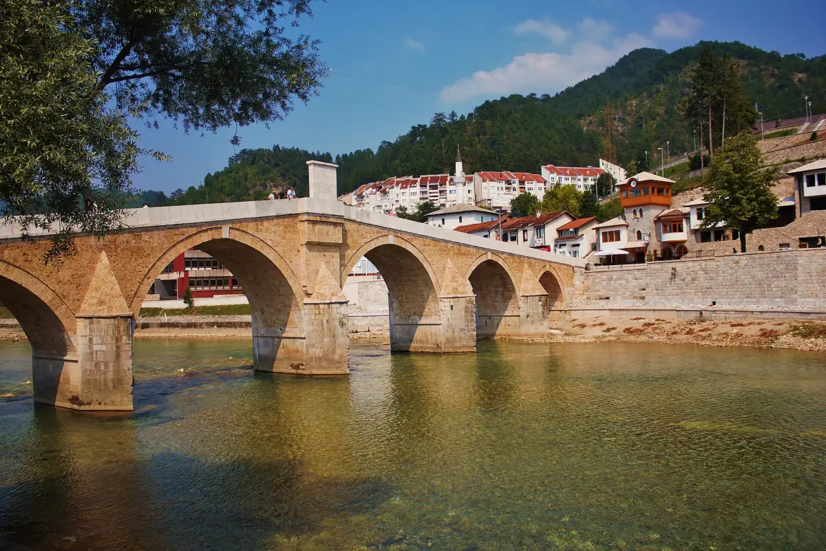 The arches of the old bridge in Konjic