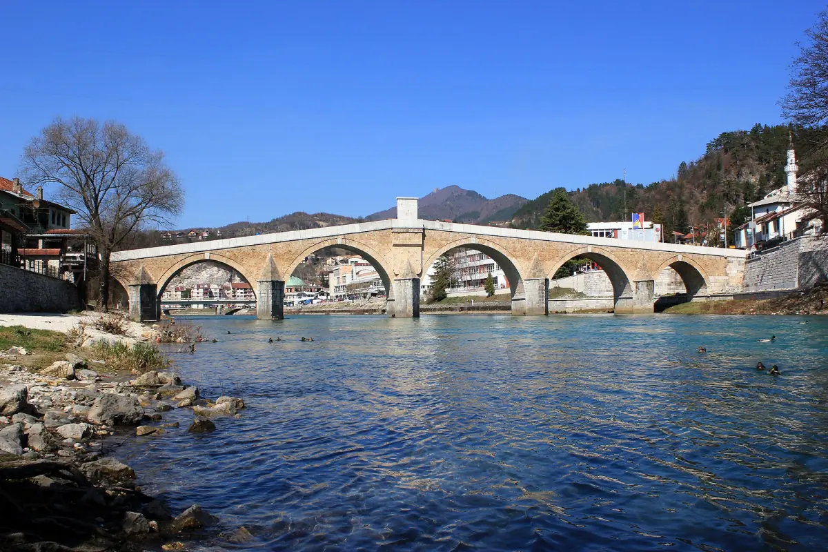 The old stone bridge over the Neretva in Konjic