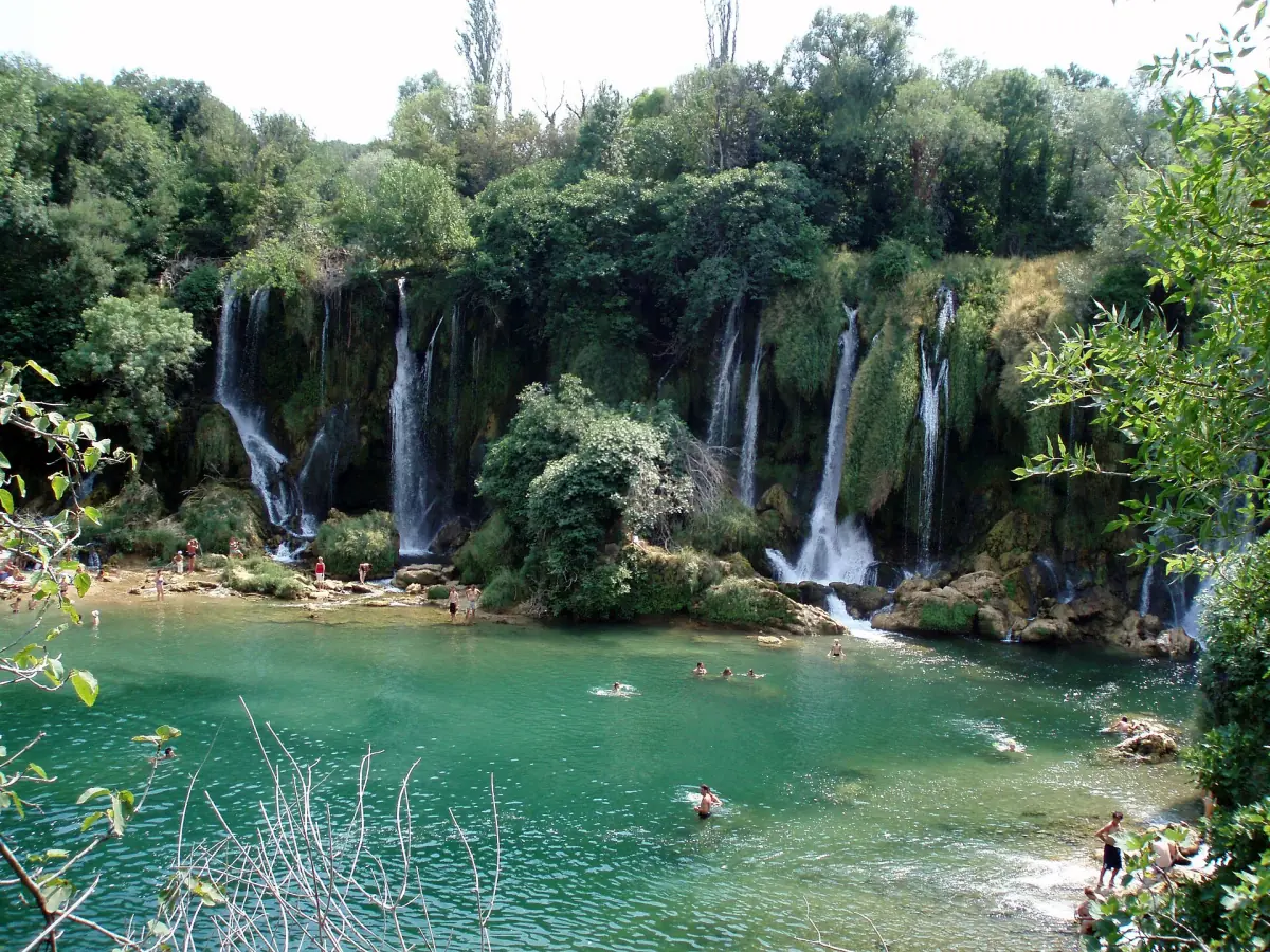 The pool below the Kravica waterfall