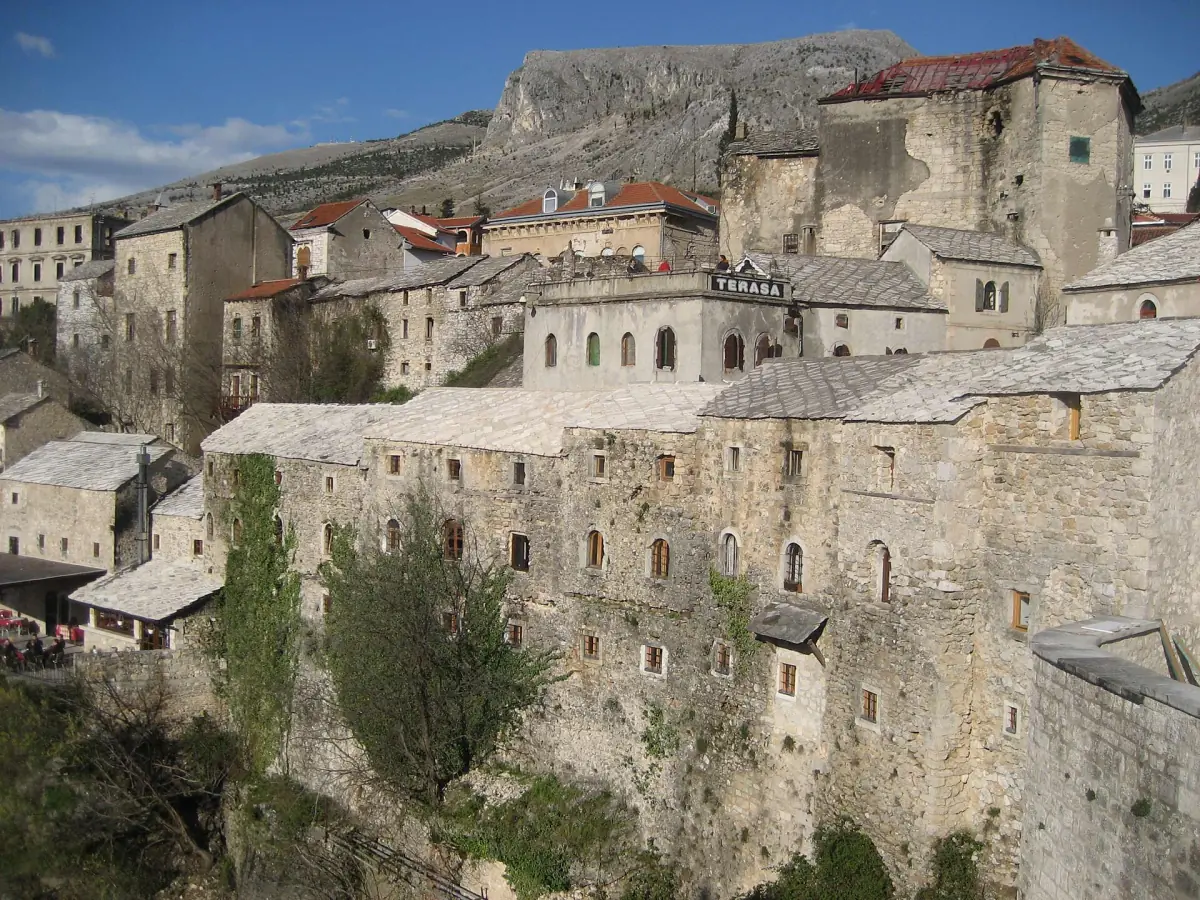 Stone houses of Mostar's old town