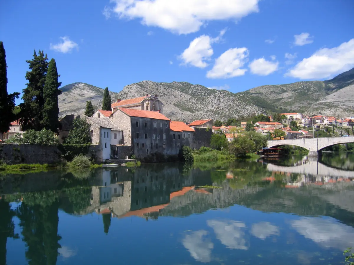 Trebinje's old town by the Trebišnjica river